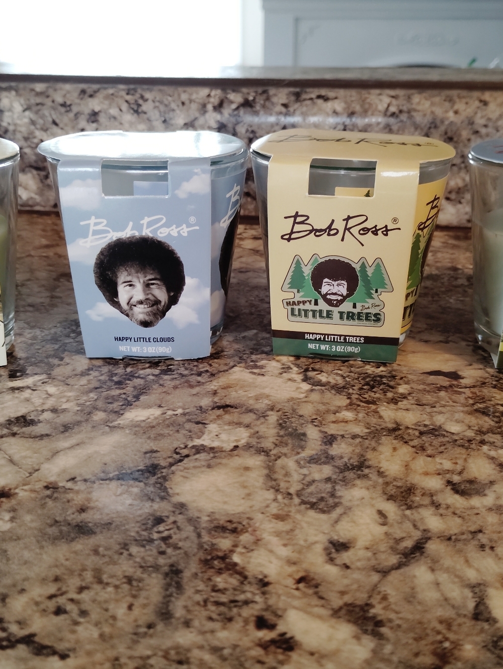 Bob Ross Decorative Tree Candle Holders - Pastel Blue & Cream - Picture 5 of 6